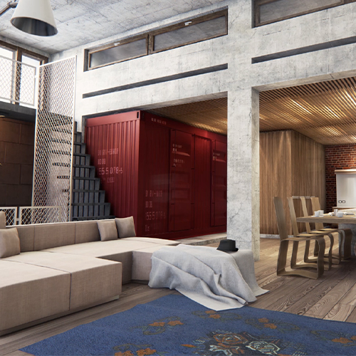 Visualisierung eines modernes Lofts